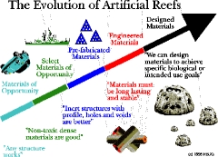 Evolución de arrecifes artificiales